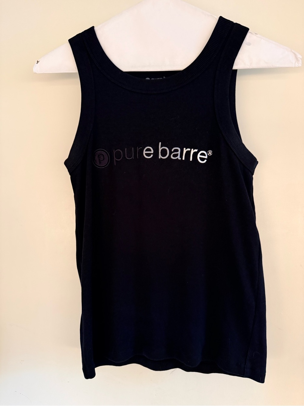 Pure Barre Black Ribbed Studio Tank